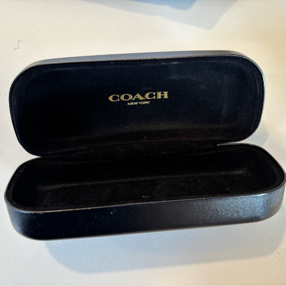 Coach Black Hardshell Sunglasses Eyeglasses Case Logo Protective Case